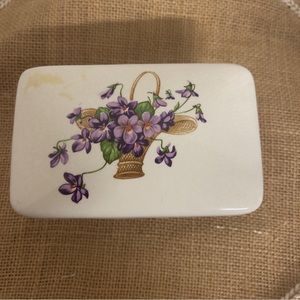 Vintage 1930s Crown Devon England porcelain jewelry box